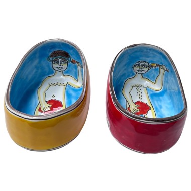 Porta sapone ceramiche de simone lui e lei Porta sapone ceramiche de simone lui e lei
